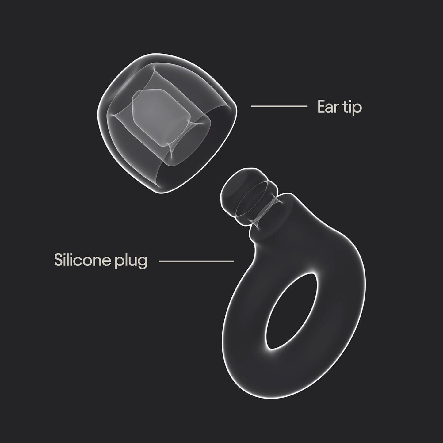 Quiet 2 Ear Plugs – Ultra-Comfy Reusable Noise-Reducing Earplugs for Sleep, Deep Focus, Travel, Noise Sensitivity | Flexible Hearing Protection | Customizable Fit | 24Db (SNR) Noise Reduction