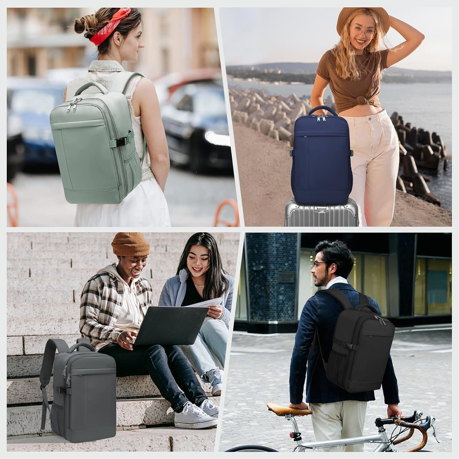 Ryanair Cabin Bags 40X30X20 Underseat Carry-Ons Travel Backpack with anti Theft Bag 20L Flight Bag 40X20X25 Hand Luggage Cabin Size Casual Daypack for Flights