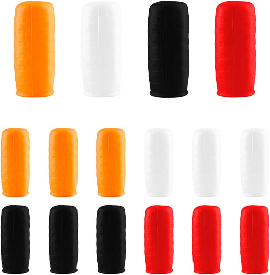16PCS Silicone Bottle Covers – Elastic Leak-Proof Travel Sleeves for Toiletry Containers, Shampoo & Lotion Bottles, Luggage and Airplane Travel Accessories (4 Colours)