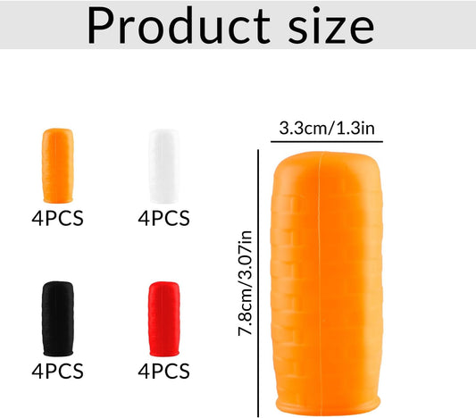 16PCS Silicone Bottle Covers – Elastic Leak-Proof Travel Sleeves for Toiletry Containers, Shampoo & Lotion Bottles, Luggage and Airplane Travel Accessories (4 Colours)