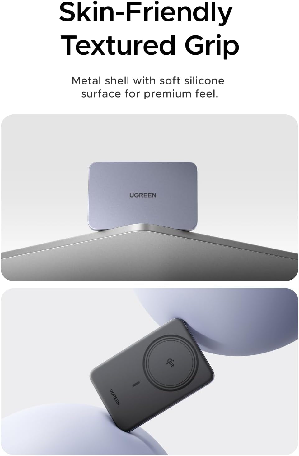 Magflow Air Ultra-Slim 5000Mah Magnetic Power Bank Qi2 Certified 15W Wireless Fast Charging Mobile Phone Portable Charger PD 20W USB-C Battery Pack Magsafe Compatible for Iphone 17-12, Gray