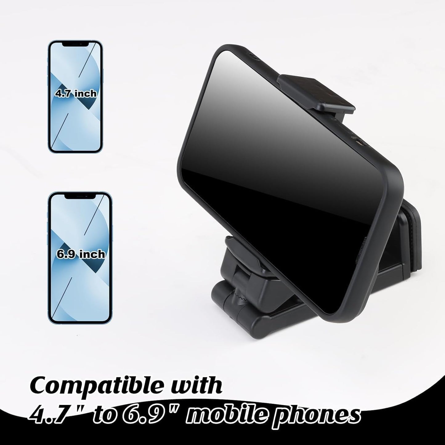 Airplane in Flight Phone Holder, 360° Rotatable Universal Desk Stand Compatible with Iphone/Galaxy Android Phones, Portable Adjustable Mount Travel Essential for Plane,Train,Work
