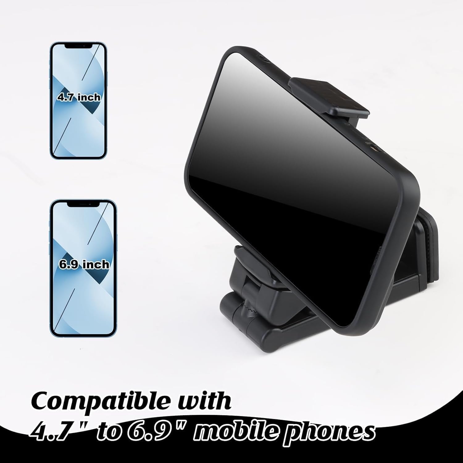 Airplane in Flight Phone Holder, 360° Rotatable Universal Desk Stand Compatible with Iphone/Galaxy Android Phones, Portable Adjustable Mount Travel Essential for Plane,Train,Work