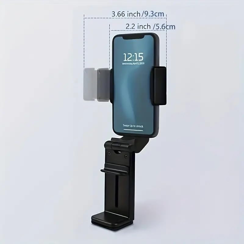 Airplane in Flight Phone Holder, 360° Rotatable Universal Desk Stand Compatible with Iphone/Galaxy Android Phones, Portable Adjustable Mount Travel Essential for Plane,Train,Work