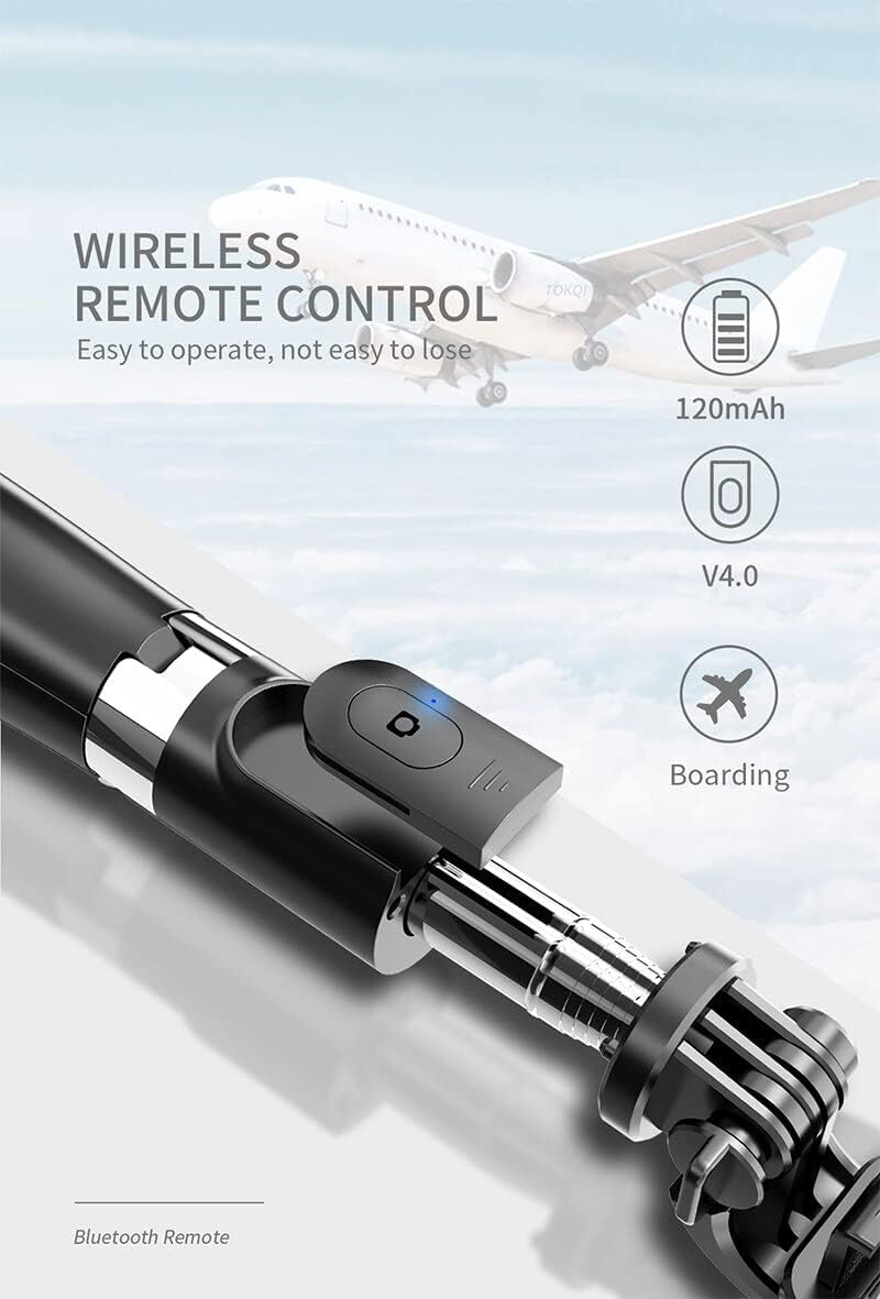 Selfie Stick, for Iphone 17 Pro 17 Pro Max 17E / Iphone Air / 16E 16 16 Pro 16 Pro Max 16 plus / 15 15 Pro 15 Pro Max 15 plus / 14 Pro Wireless Remote Tripod Head Mount Phone Camera Stand Selfie Stick