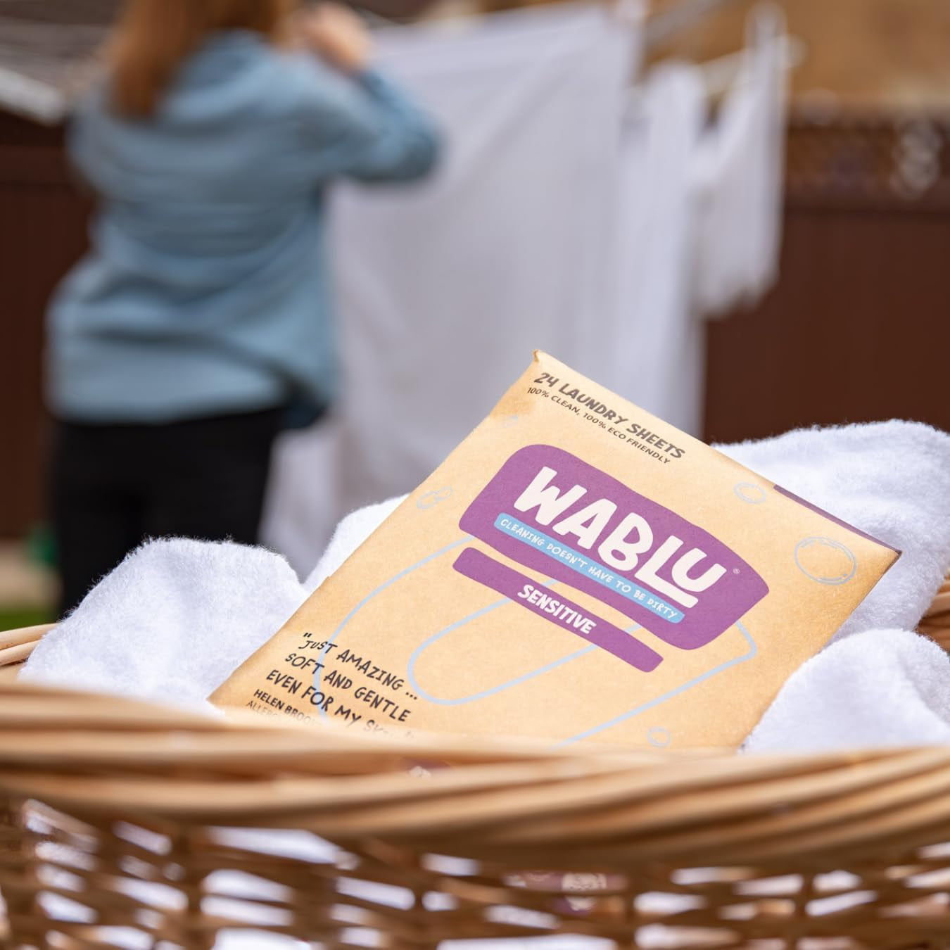 Fragrance Free Laundry Detergent Sheets | Non-Bio (No Enzymes) | Hypoallergenic | for Use with Sensitive Skin and Delicate Fabrics | 24 Washes