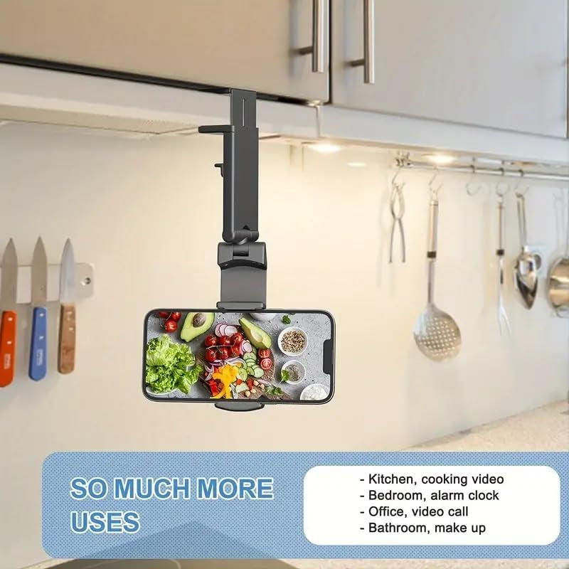 Airplane in Flight Phone Holder, 360° Rotatable Universal Desk Stand Compatible with Iphone/Galaxy Android Phones, Portable Adjustable Mount Travel Essential for Plane,Train,Work