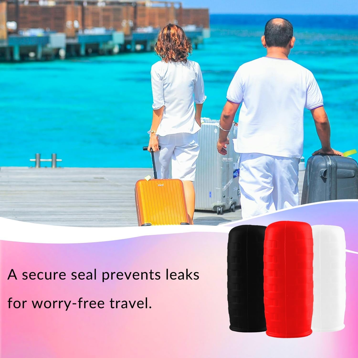 16PCS Silicone Bottle Covers – Elastic Leak-Proof Travel Sleeves for Toiletry Containers, Shampoo & Lotion Bottles, Luggage and Airplane Travel Accessories (4 Colours)